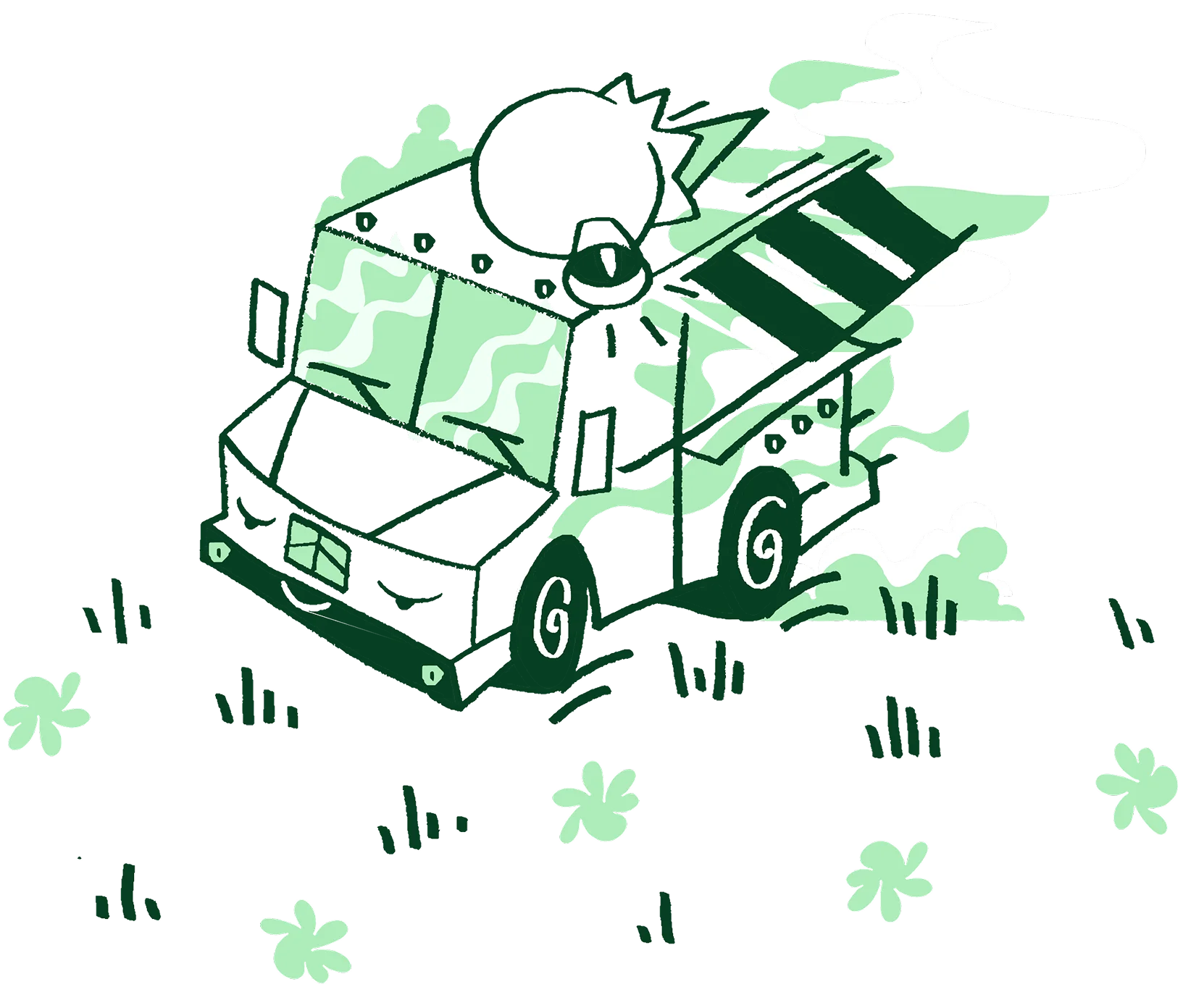 Illustration of a delivery truck